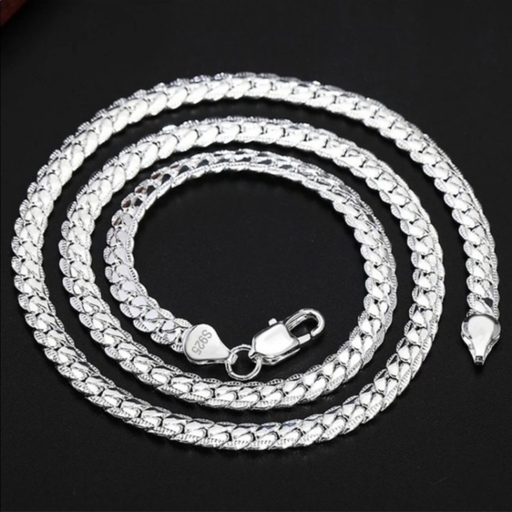 New Unisex 925 Sterling Silver Snake Necklace - Picture 5 of 5